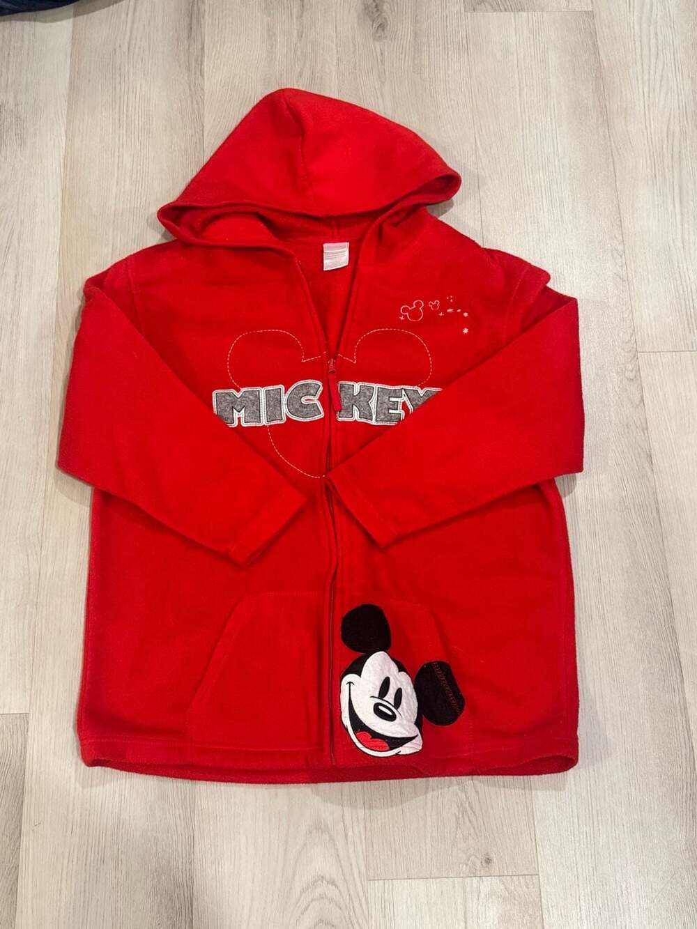 Disney Mickey Mouse Full Zip Fleece Hoodie Size 1X 16W Red